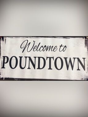Welcome Sign Wall Art - Black on Cream
